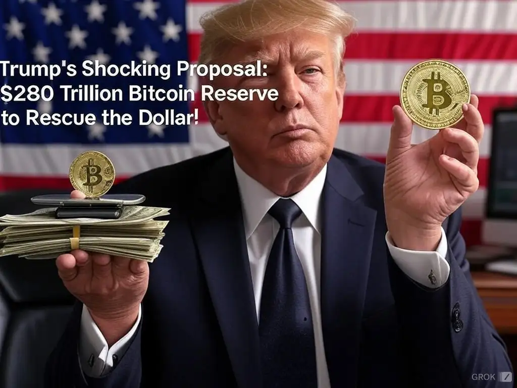 Trump Pitched ‘Massive’ $280 Trillion Price Bitcoin Reserve To Save The Dollar